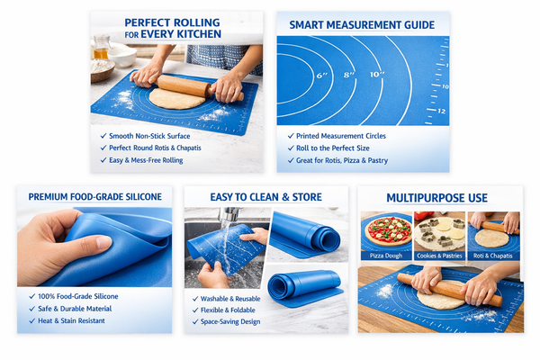 Silicone Baking & Roti Kneading Mat
