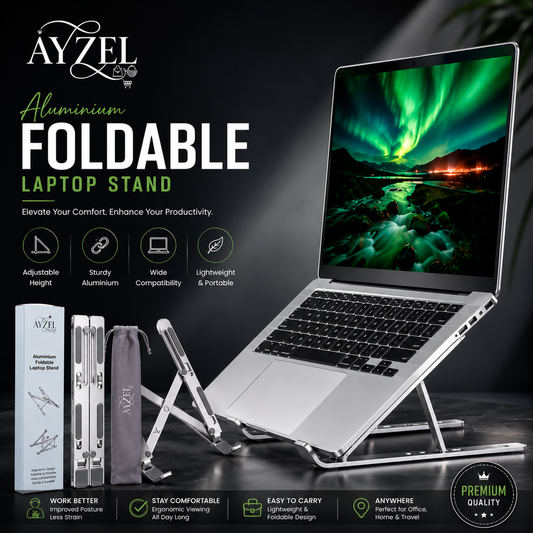 Folding Adjustable Steel Laptop Stand