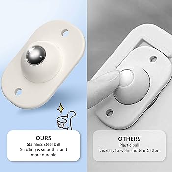 [ 8 Pcs ] Stainless Steel Mini Swivel Wheels