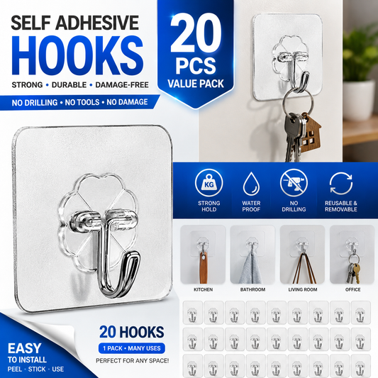 20pcs Self Adhesive Hooks