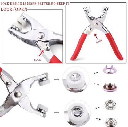Steel-Grip™ Master Plier Set with [50 buttons]